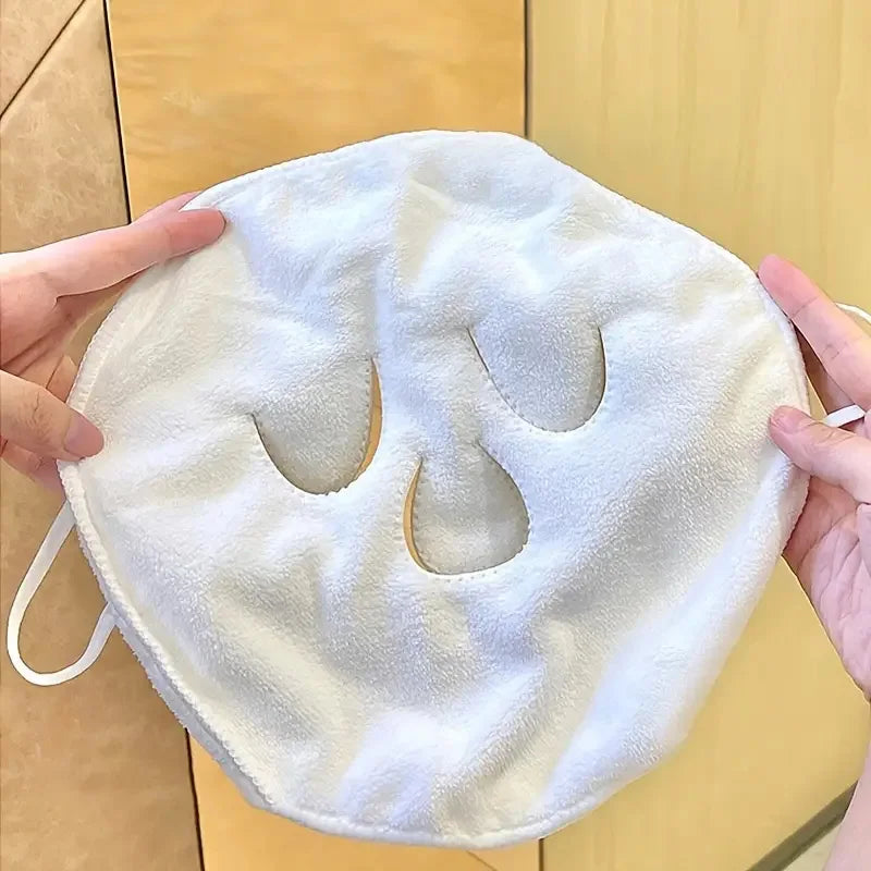 Facial wrap, hot towel mask, reusable facial steamer for hot and cold skin care, moisturizing facial steamer