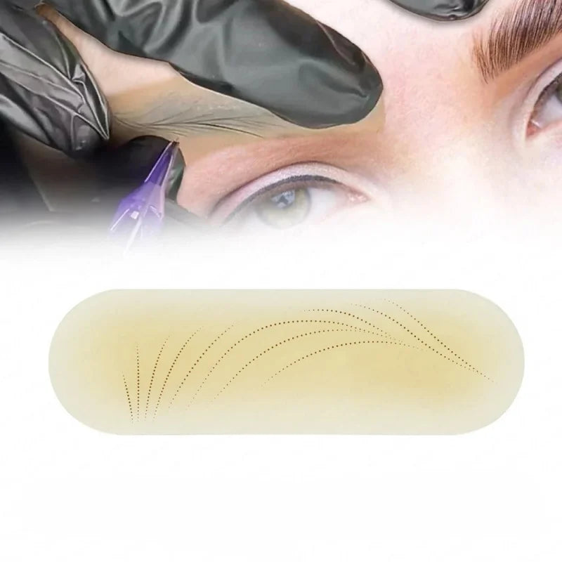 20pc Transfer Eyebrow Skin Sticker Silicone Eyebrow Protection Waterproof Tape Permanent Tattoo Real Operation Practice Training