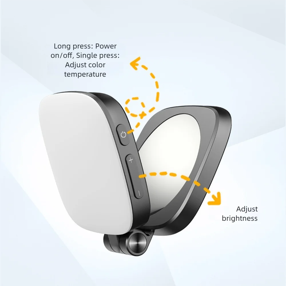 Stand Selfie Fill Light with Mirror Brightness Adjustable Magnetic Selfie Light Handheld Rotatable Magnetic Photo Light Outdoor