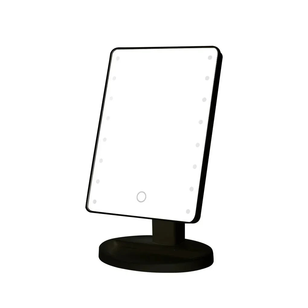 LED Light Makeup Mirror Dimmable Vanity Mirrors With USB Touch Switch Backlight Desktop Rotatable Cosmetic Table Base Storage