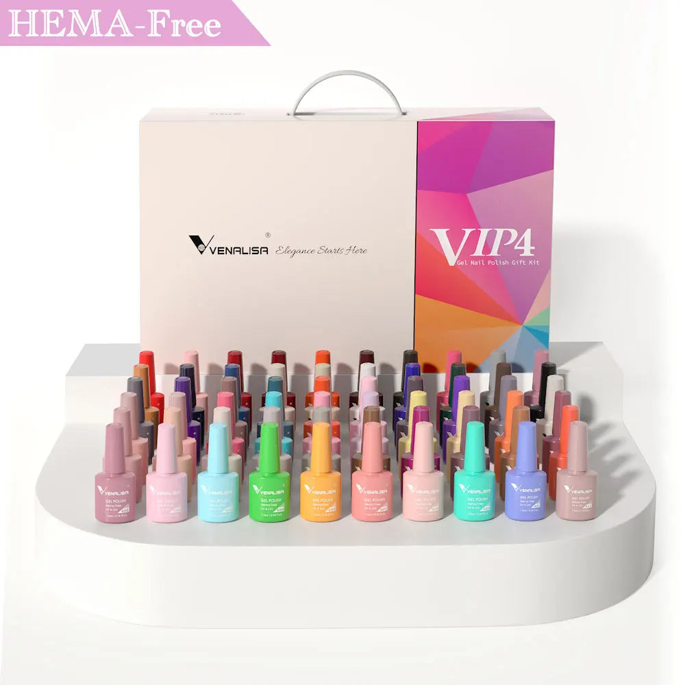 Fast Delivery Venalisa VIP2 Gel Nail Polish Set Color Nail Polish Soak Off UV LED Basecoat Primer Topcoat Color Book Full Set
