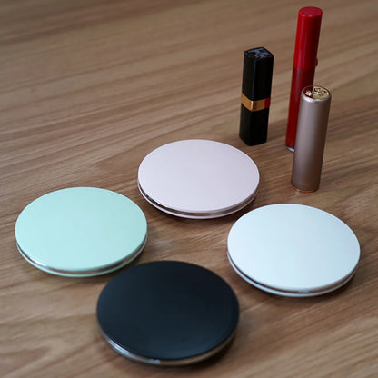 5X Magnification Mini Compact Foldable LED Makeup Mirror Touch Controlled Rechargeable Portable for Travel Pocket Personalized