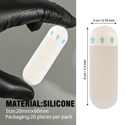20pc Transfer Eyebrow Skin Sticker Silicone Eyebrow Protection Waterproof Tape Permanent Tattoo Real Operation Practice Training